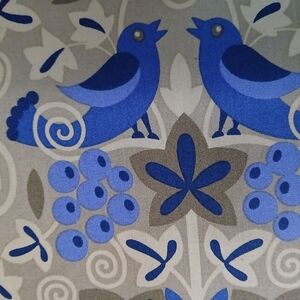 4 Yards Jane Sassaman Scandia Vineyard Cotton Fabric Free Spirit Bluebirds